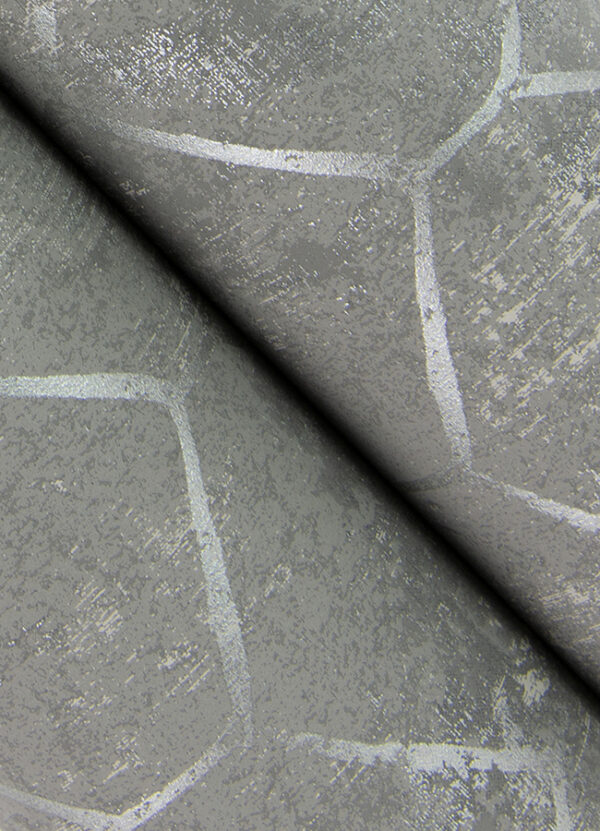 0068659 rauta pewter hexagon tile wallpaper