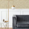 0068676 haliya champagne metallic plaster wallpaper