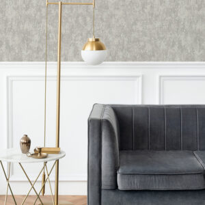Haliya Silver Metallic Plaster Wallpaper
