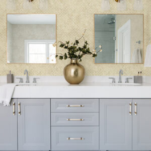 Khauta Gold Floral Geometric Wallpaper