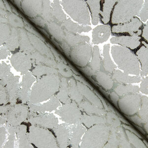 Khauta Silver Floral Geometric Wallpaper