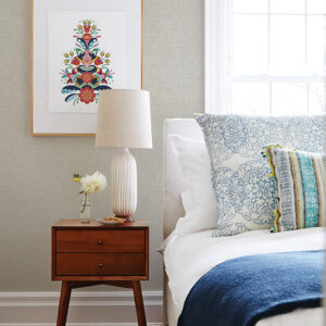Tuckernuck Taupe Linen Wallpaper