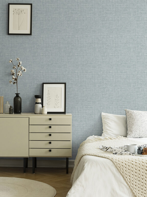 Tuckernuck Slate Linen Wallpaper - Image 2
