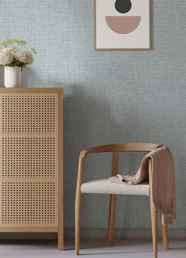 Tuckernuck Slate Linen Wallpaper - Image 3
