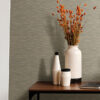 Benson Taupe Faux Fabric Wallpaper - Image 3