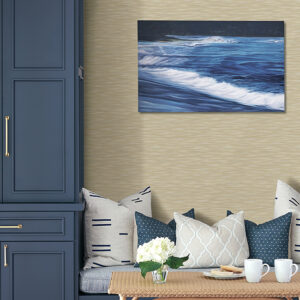 Benson Yellow Faux Fabric Wallpaper