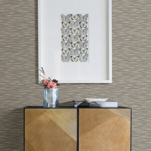 Benson Brown Faux Fabric Wallpaper