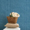 Emerson Blue Linen Wallpaper - Image 3