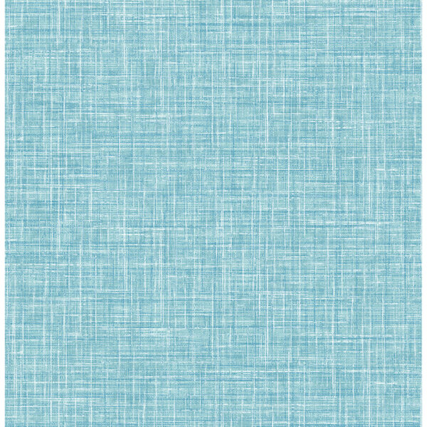 Emerson Aqua Linen Wallpaper