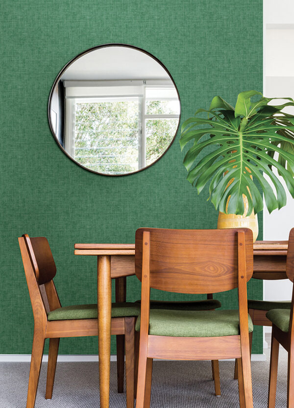 Emerson Jade Linen Wallpaper - Image 3