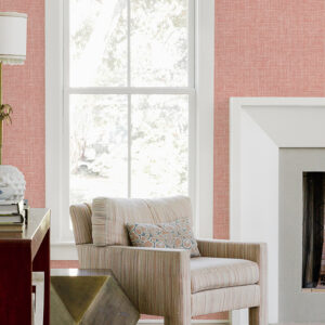 Emerson Coral Linen Wallpaper