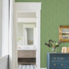 Walcott Light Green Stitched Trellis Wallpaper - Image 2