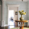 Callaway Light Blue Woven Stripes Wallpaper - Image 3