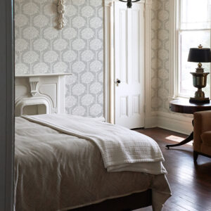 Zaria Grey Topiary Wallpaper
