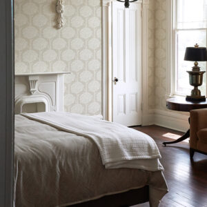 Zaria Taupe Topiary Wallpaper