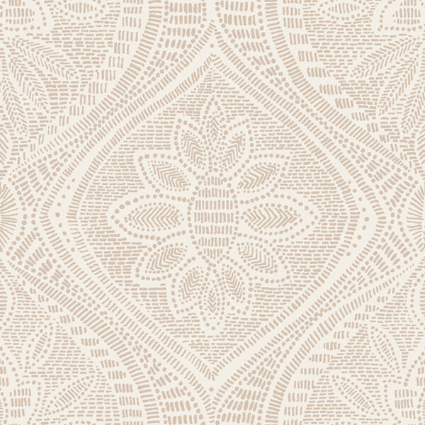 Scout Blush Floral Ogee Wallpaper