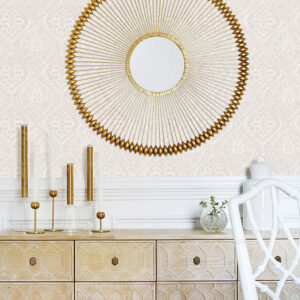 Scout Lavender Floral Ogee Wallpaper