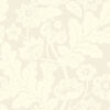 Augusta White Flock Damask Wallpaper