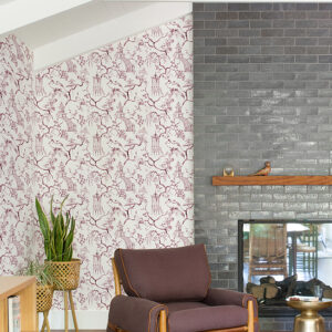Serena Plum Chinoiserie Wallpaper