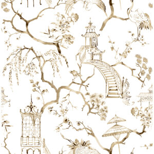 0086878 serena coffee chinoiserie wallpaper