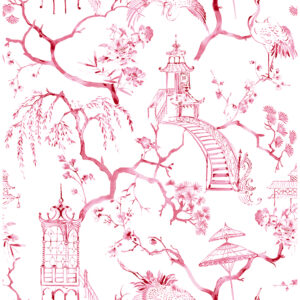 0086881 serena raspberry chinoiserie wallpaper