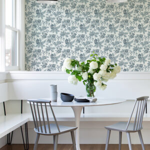 Cecilia Light Blue Fruit Wallpaper
