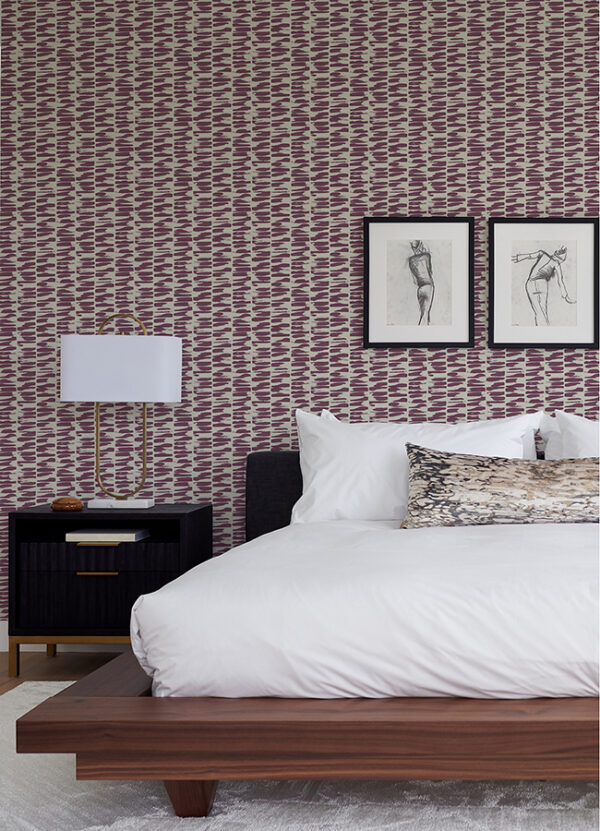 0087002 myrtle purple abstract stripe wallpaper