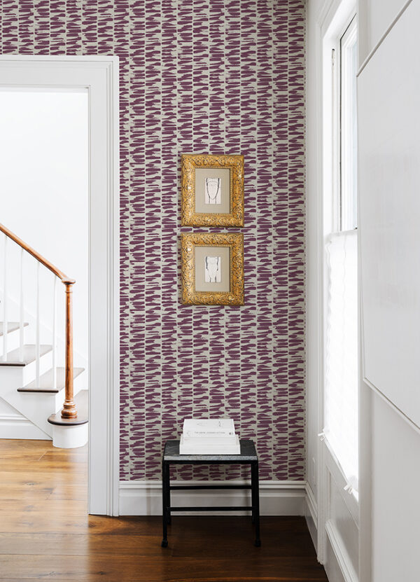 0087003 myrtle purple abstract stripe wallpaper