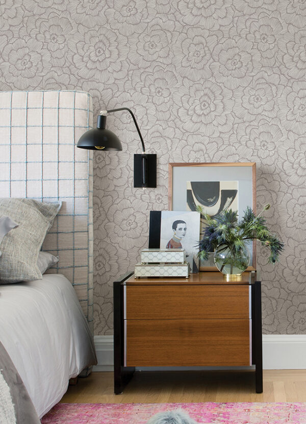 0087025 periwinkle sterling textured floral wallpaper