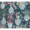 0087033 harper teal floral vase wallpaper