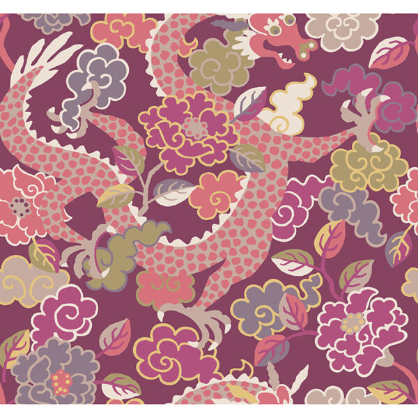 0087058 yanci plum dragon wallpaper