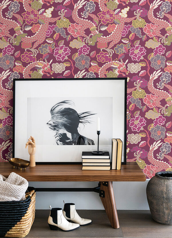 0087060 yanci plum dragon wallpaper