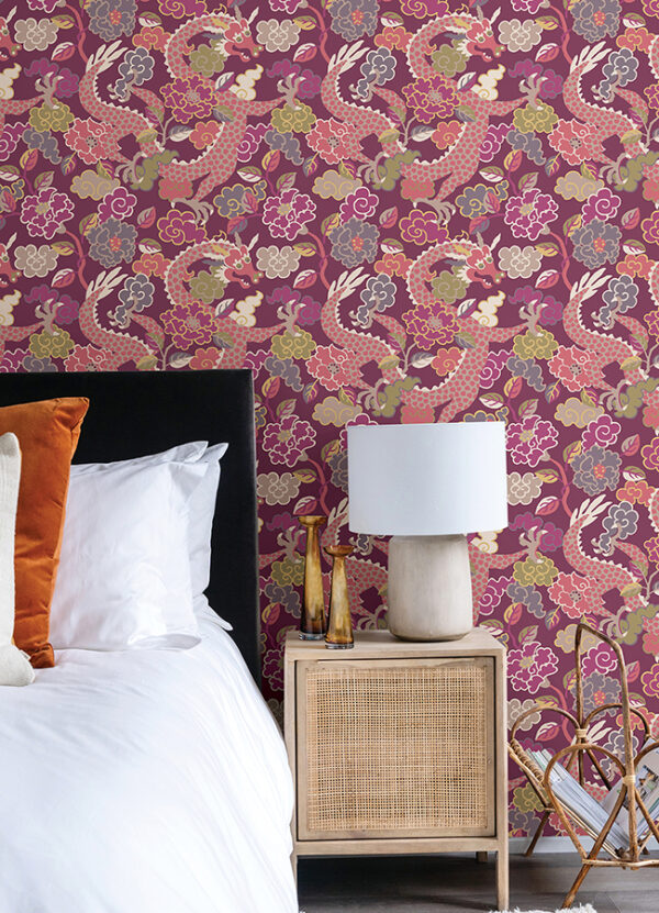 0087061 yanci plum dragon wallpaper