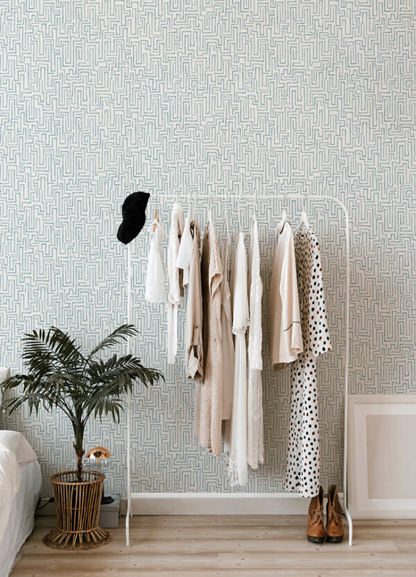 0087417 ramble blue geometric wallpaper