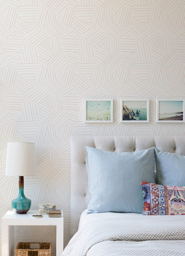 0087431 helene pink geometric lines wallpaper