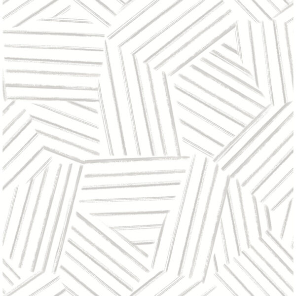0087433 helene pewter geometric lines wallpaper