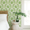0087455 calla green painted palm wallpaper