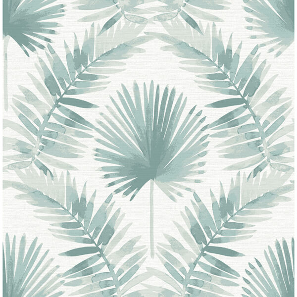 0087457 calla teal painted palm wallpaper