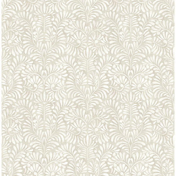 0087481 elma taupe fiddlehead wallpaper