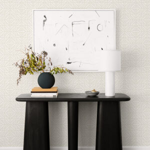Hesper Ivory Geometric Wallpaper