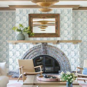 Perrin Blue Gem Geometric Wallpaper