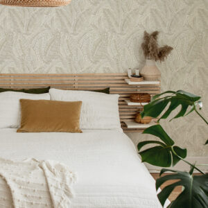 Fildia Taupe Botanical Wallpaper
