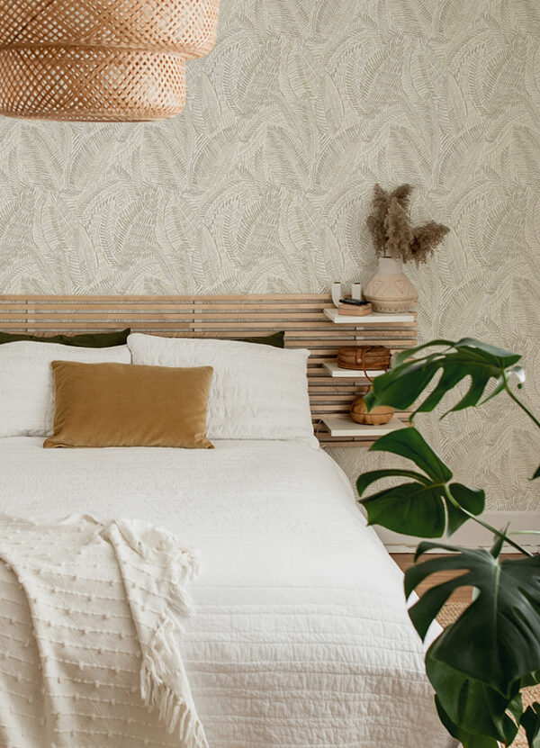 0087572 fildia taupe botanical wallpaper