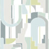 0087589 odele sky blue geometric archways wallpaper
