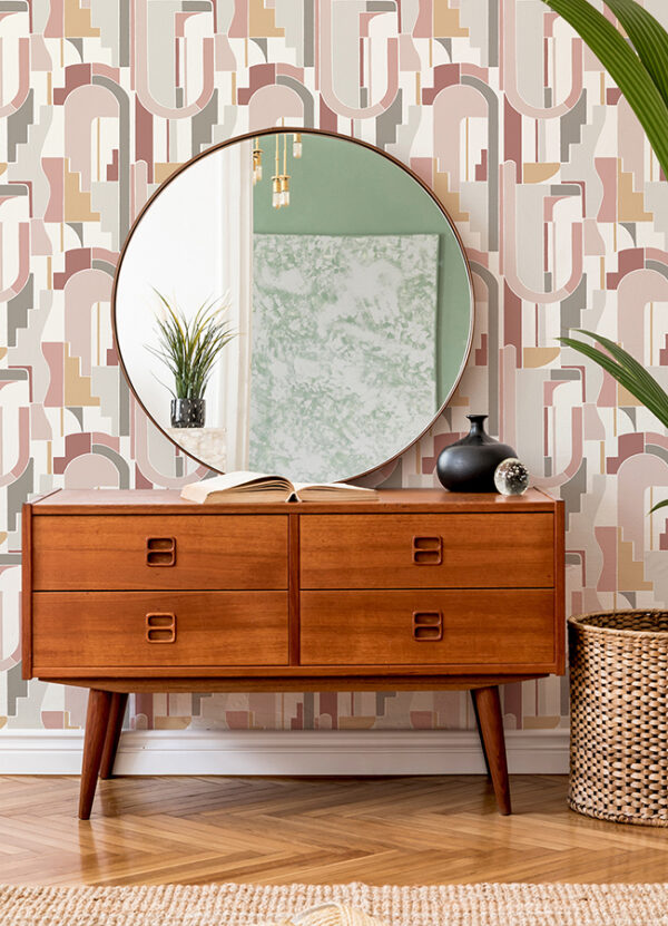 0087596 odele blush geometric archways wallpaper