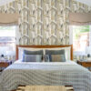 0087603 odele dark honey geometric archways wallpaper