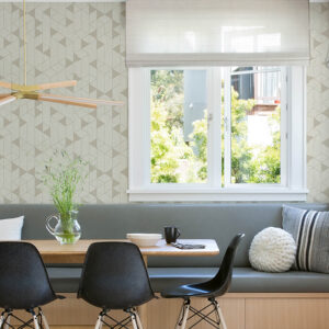 Fairbank Champagne Linen Geometric Wallpaper by Scott Living