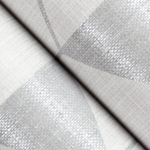 Fairbank Silver Linen Geometric Wallpaper by Scott Living
