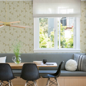 Fairbank Gold Linen Geometric Wallpaper by Scott Living