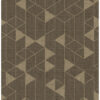 Fairbank Chocolate Linen Geometric Wallpaper by Scott Living